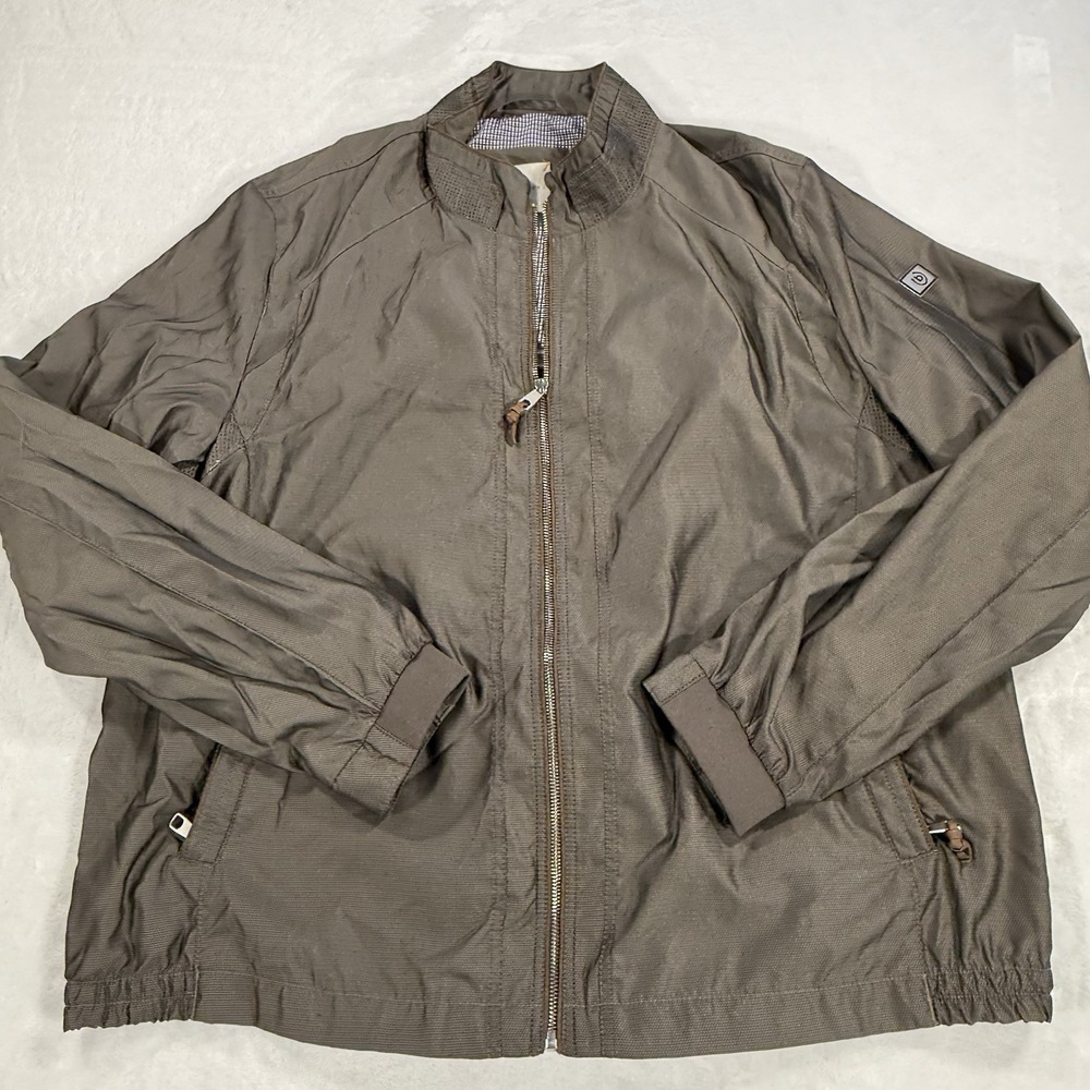 Bugatti Jacket Mens 50 Brown Rain Coat Blouson Full Zip Water Repellent Coat